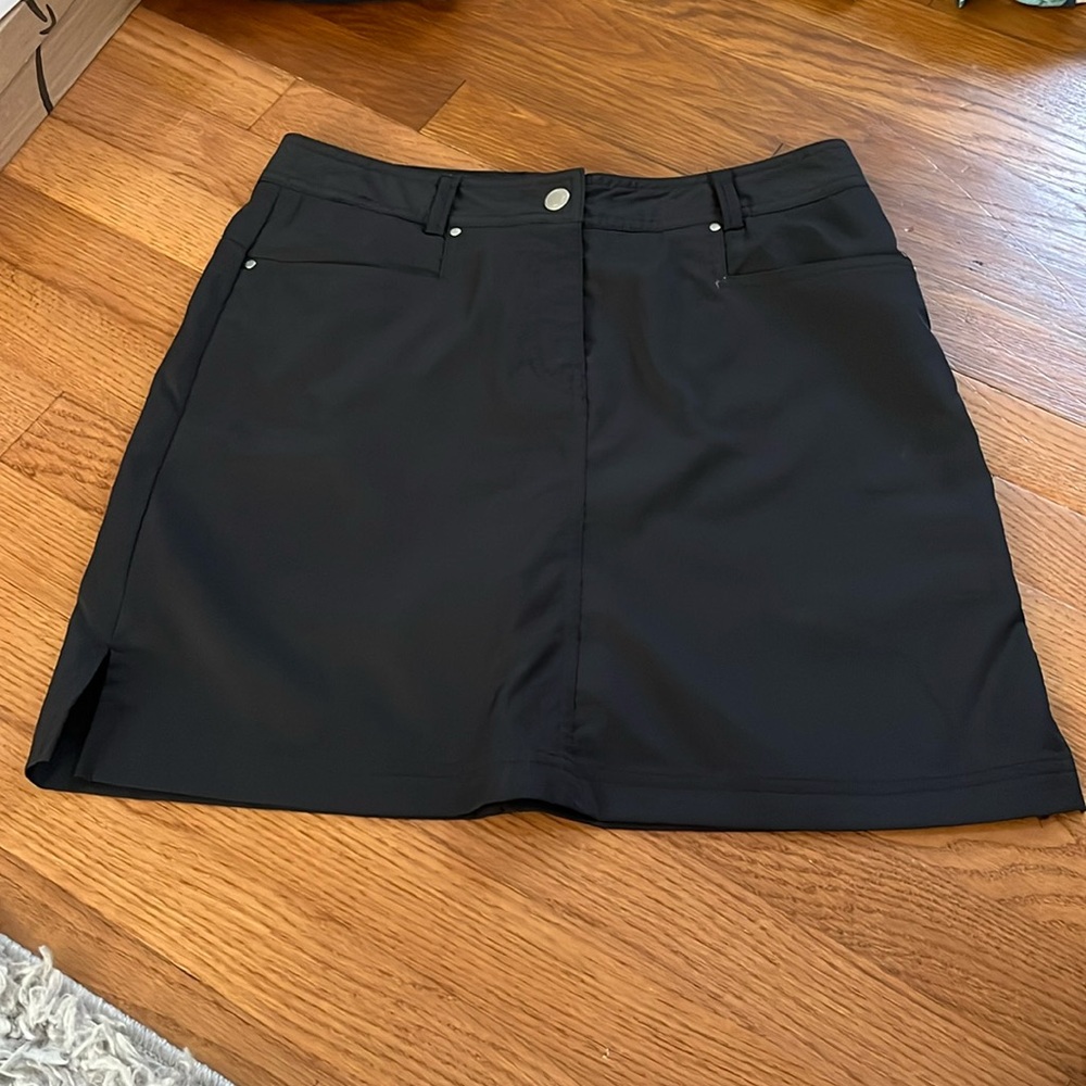 NIVO BY LANCTOT BLACK WOMENS SKORT WITH BUILT SHORTS SIZE 4